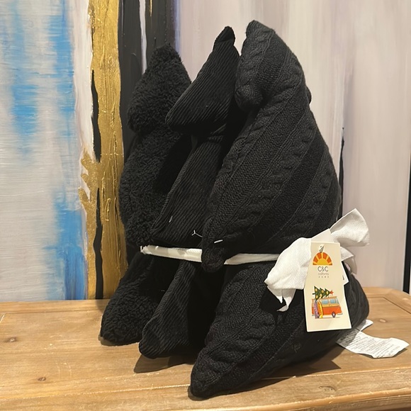 C&C California Other - NWT C&C California Home Set of Three Black Christmas Tree Pillows